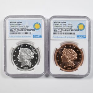 2017 W Barber 1oz Silver & Copper Half Union NGC ANA